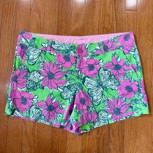 Floral Pink and Green Women's Shorts